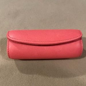 Pink Leather Lipstick Holder